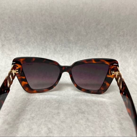 Quay Australia x Love Island Chain Reaction Cat Eye Sunglasses Tortoise Brown - Picture 10 of 11